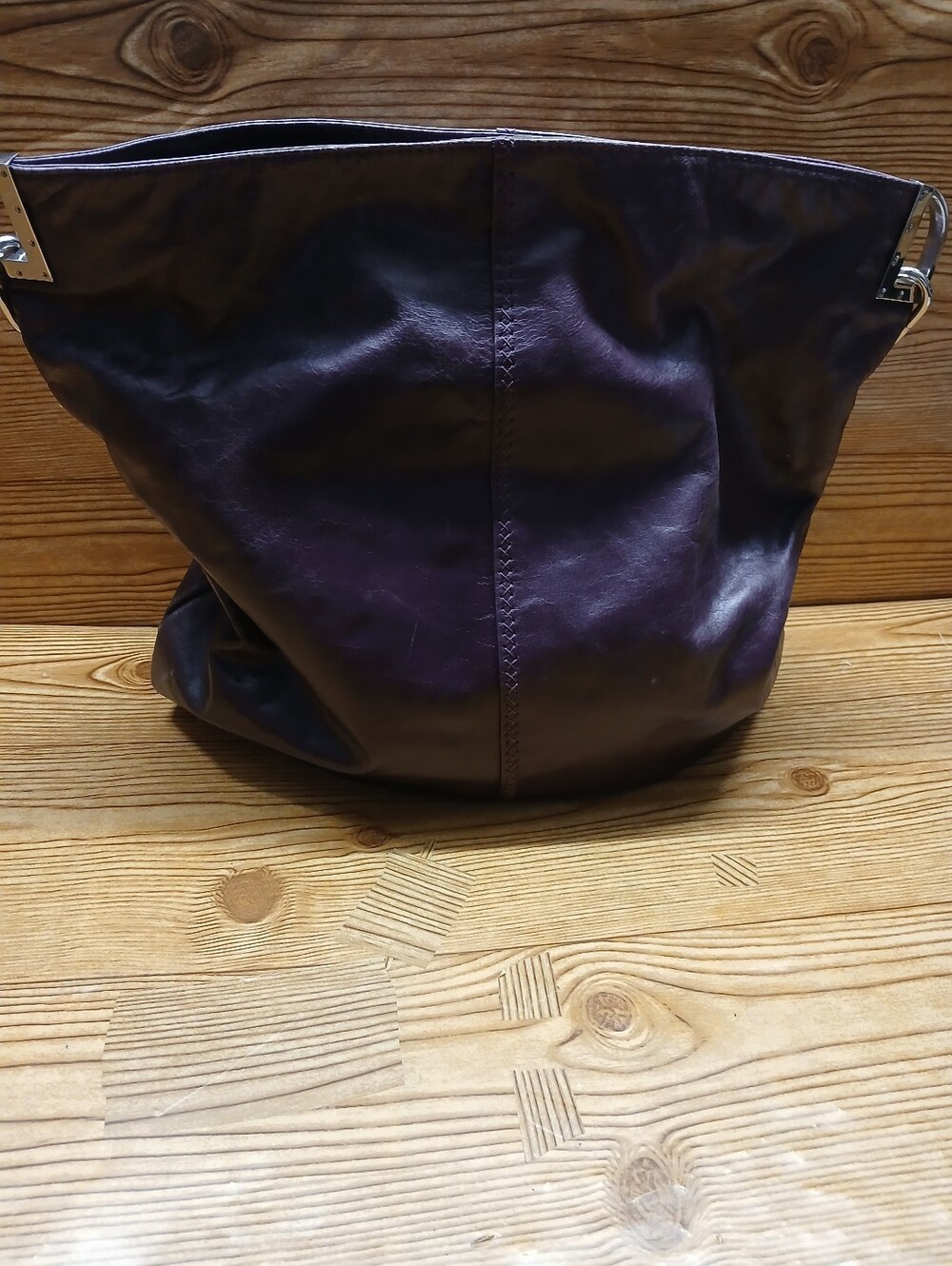 Badgley Mischka Leather Women's Shoulder Bag   in plum
